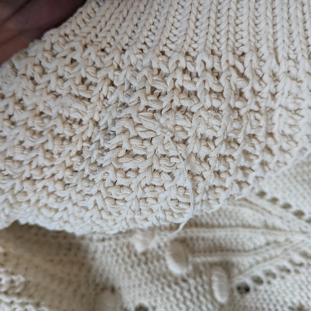 Pinko xs cotton knit sweater pom pom cream white - Picture 4 of 7